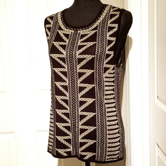 Tops - Geometric Tank Top Sweater Set